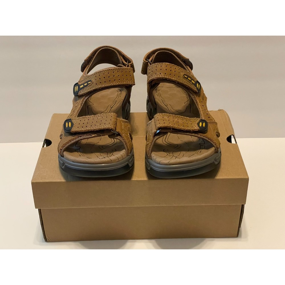 Camel Crown Men's Leather Sandals Brown Camel 7837 Size 7